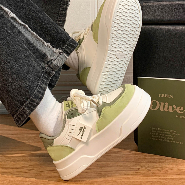 回力原创薄荷曼波绿大头板鞋子女秋季新款2024爆款厚底板鞋运动鞋