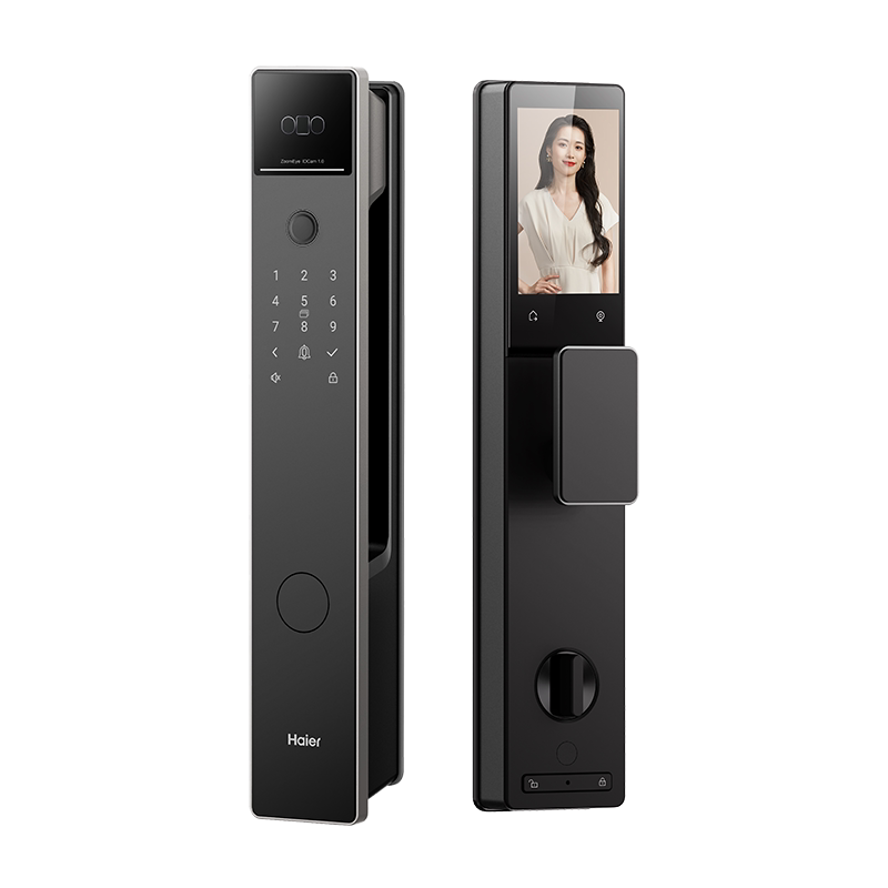 海尔密码锁指纹锁智能猫眼人脸识别家用C级智能门锁HFD-V350Pro-CA
