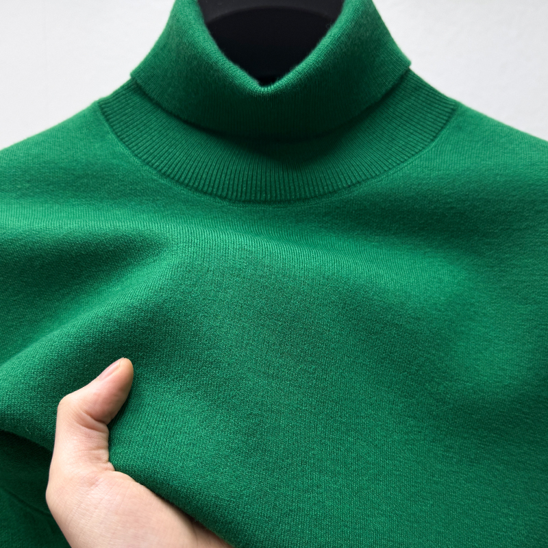 Men's Turtleneck Sweater for Autumn and Winter, Machine Washable, Fine-Spun 100% Wool, Solid Color, Thick Knitted Base Layer Men's Turtleneck Sweater for Autumn and Winter, Machine Washable, Fine-Spun 100% Wool, Solid Color, Thick Knitted Base Layer