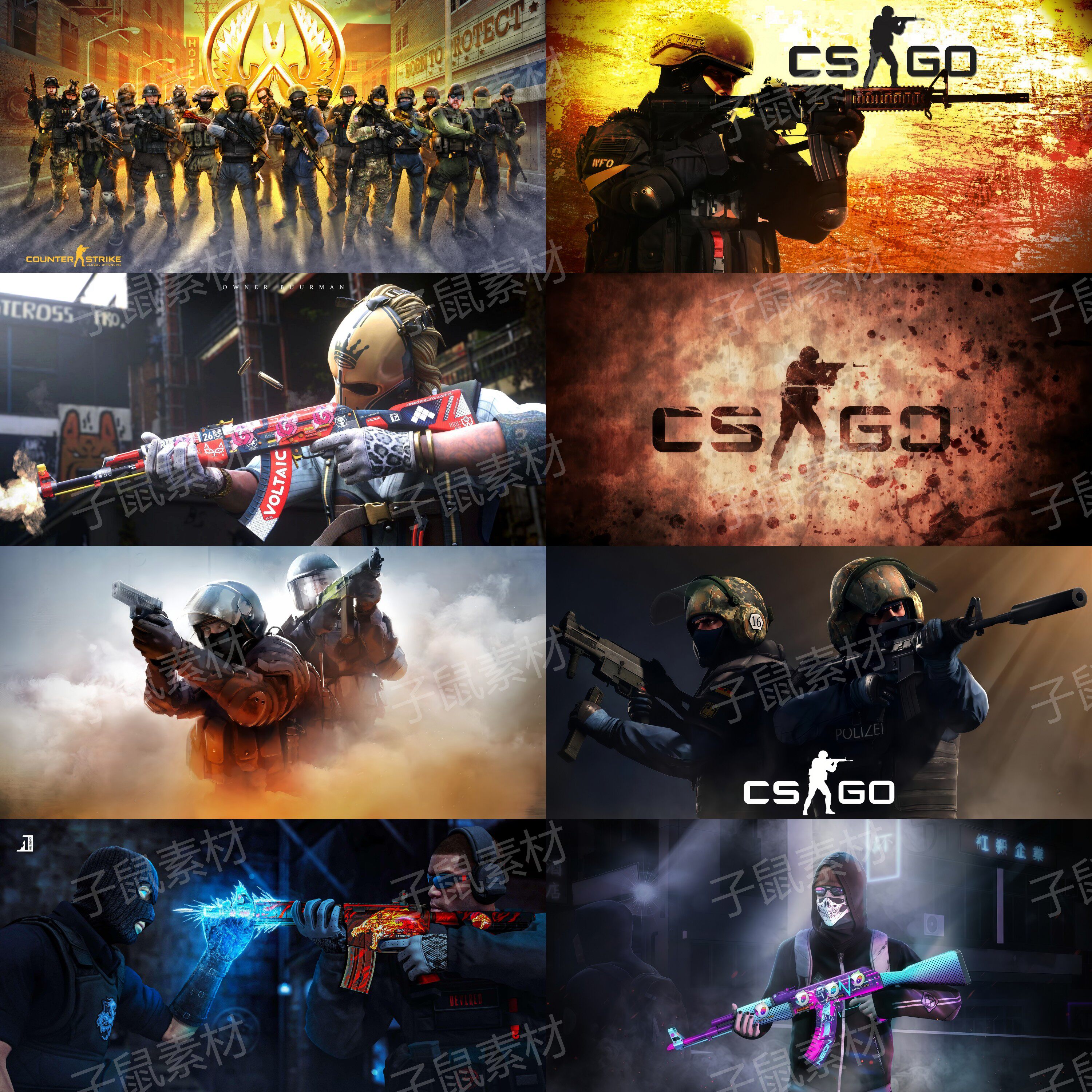 CSGO反恐精英壁纸素材高清手机电脑桌面游戏插画人物场景原画图片,性价比王!_游戏推荐_淘宝游戏网