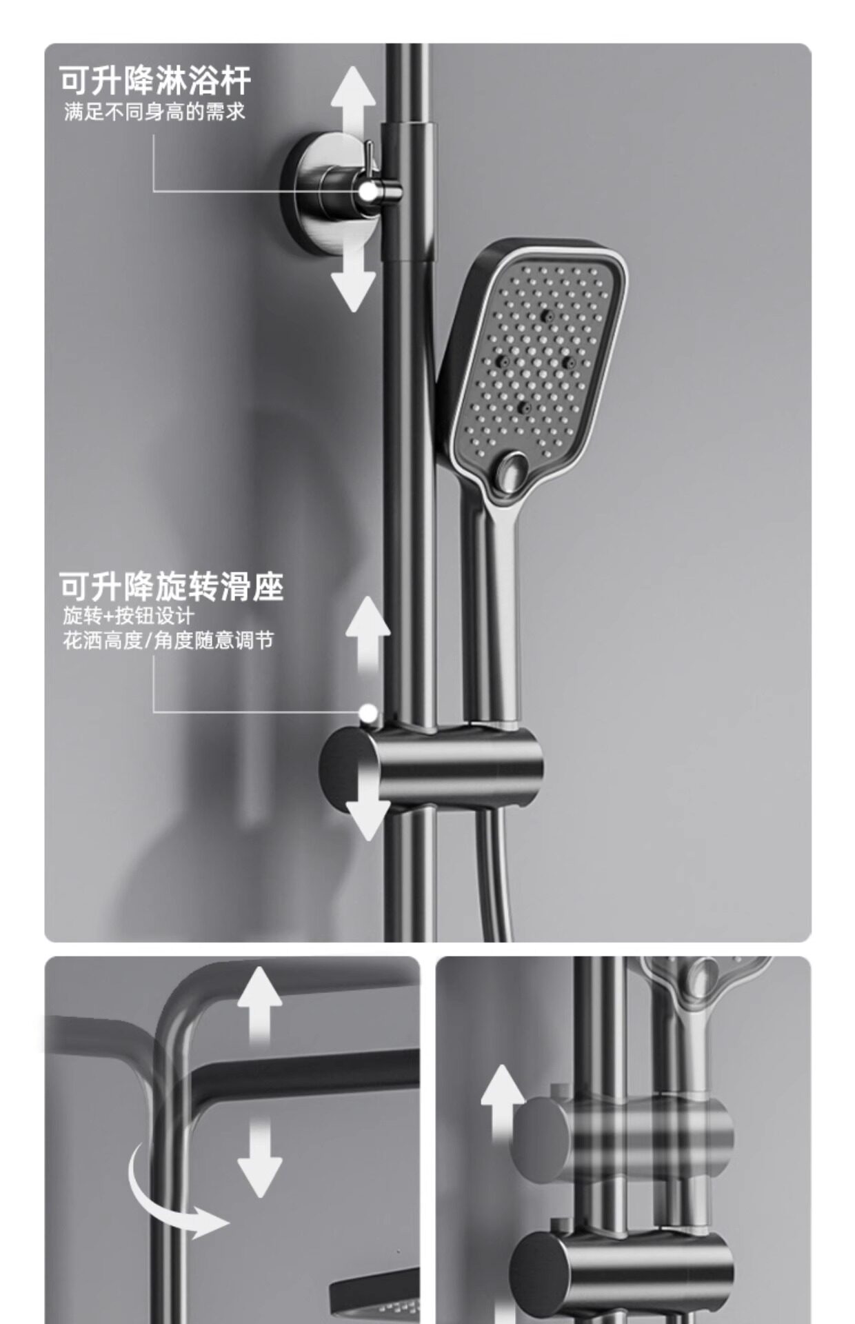 Смеситель для душа 家用全铜花洒淋浴套装恒温浴室卫浴卫生间沐浴喷头花晒头增压安装 Voko