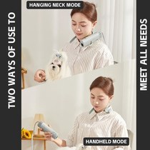 US standard version of pet grooming hair dryer with deep noise reduction and high wind power hanging neck hair dryer