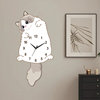 Cute New Ragdoll Cat Simple Swinging Clock Cartoon Living Room Home Decoration Creative Clock Wall-Mounted Silent