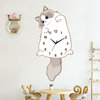 Cute New Ragdoll Cat Simple Swinging Clock Cartoon Living Room Home Decoration Creative Clock Wall-Mounted Silent