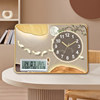 Creative and Simple Desktop Clock, Office Decoration, Perpetual Calendar, Bedroom and Living Room Table Clock, Silent Home Desktop Clock