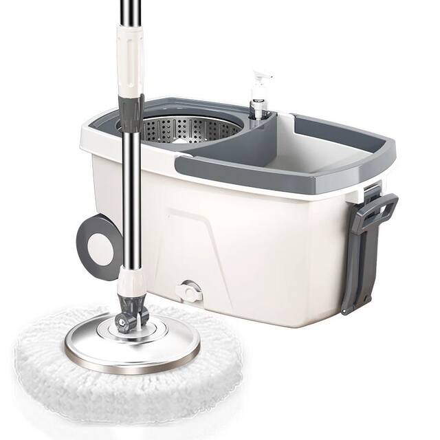 Rotary mop 2023 new household dual-drive automatic spin-drying thickening dehydration hand-washing household one-mop bucket