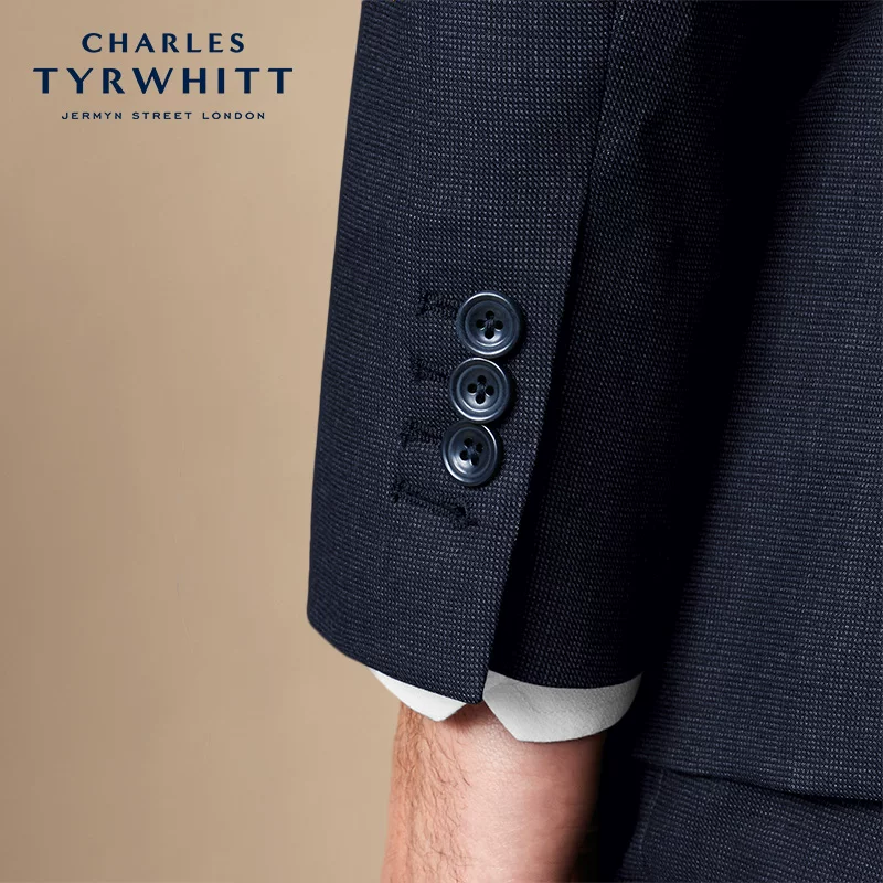 CHARLES TYRWHITT Navy elite suit, jacket, slim fit, cut