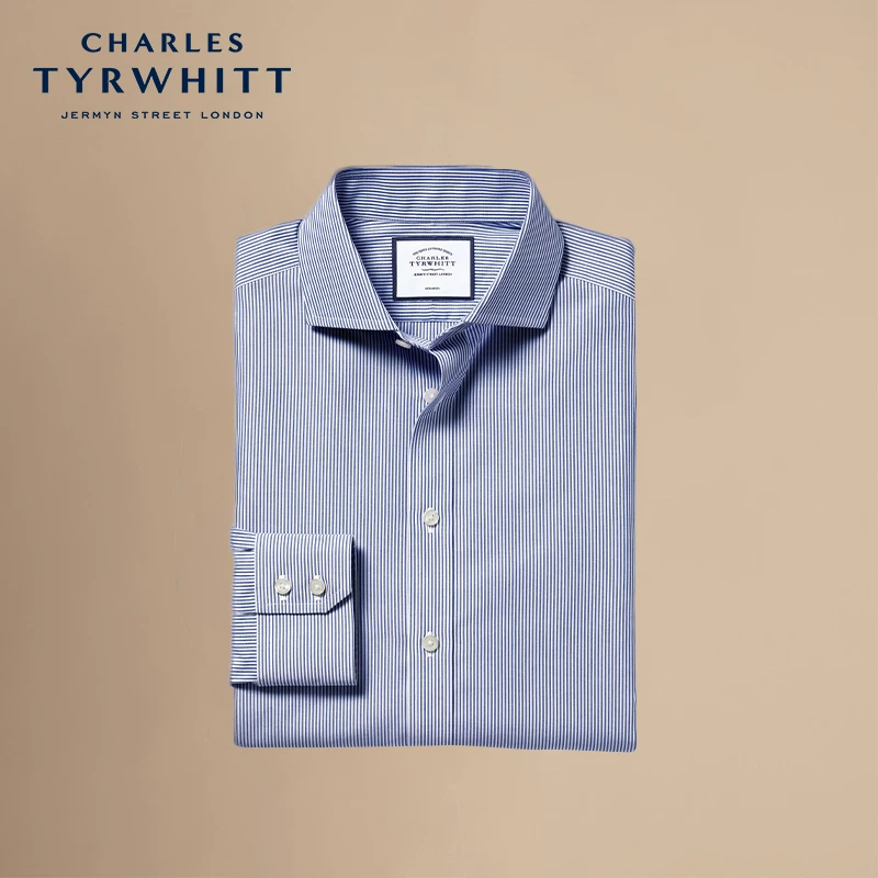 CHArLES TYRWHITT хлопковая королевская рубашка, slim fit, коктейльная