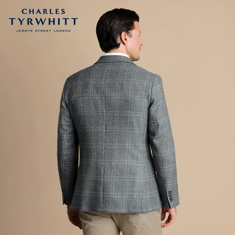 Костюм из шерсти CHARLES TYRWHITT, пиджак, облегающий крой