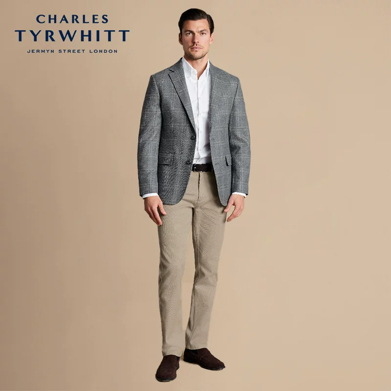 Костюм из шерсти CHARLES TYRWHITT, пиджак, облегающий крой