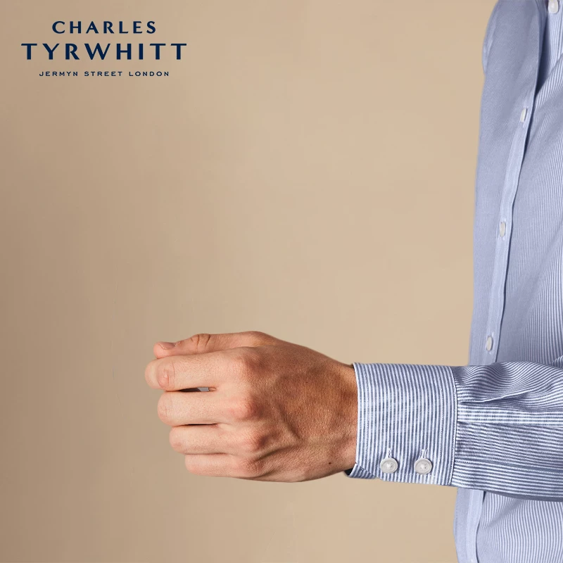 CHArLES TYRWHITT хлопковая королевская рубашка, slim fit, коктейльная