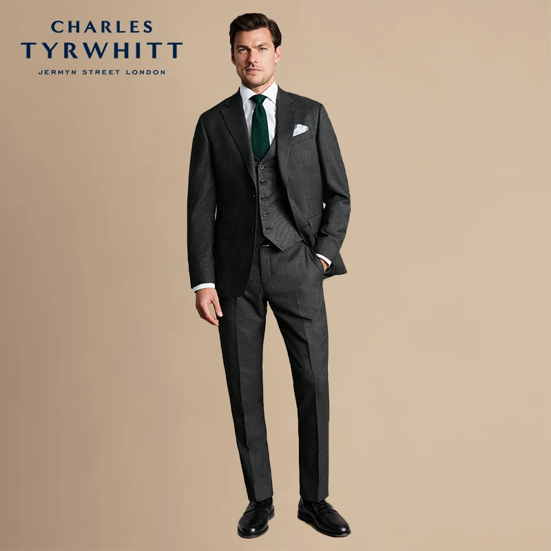 Классический костюм CHARLES TYRWHITT, пиджак, slim fit, крой