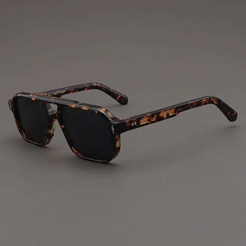 Очковые солнцезащитные очки MOSCOT LEMTOSH в американском стиле для мужчин, очки-пилоты с двойной мостовой раму из масляного панно в тигровой коричневой оправе с леопардовым принтом для женщин