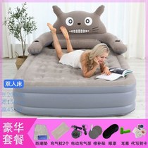 Double heightened fully automatic inflatable mattress enlarged inflatable bed thickened inflatable bed extra thick cartoon household air mattress