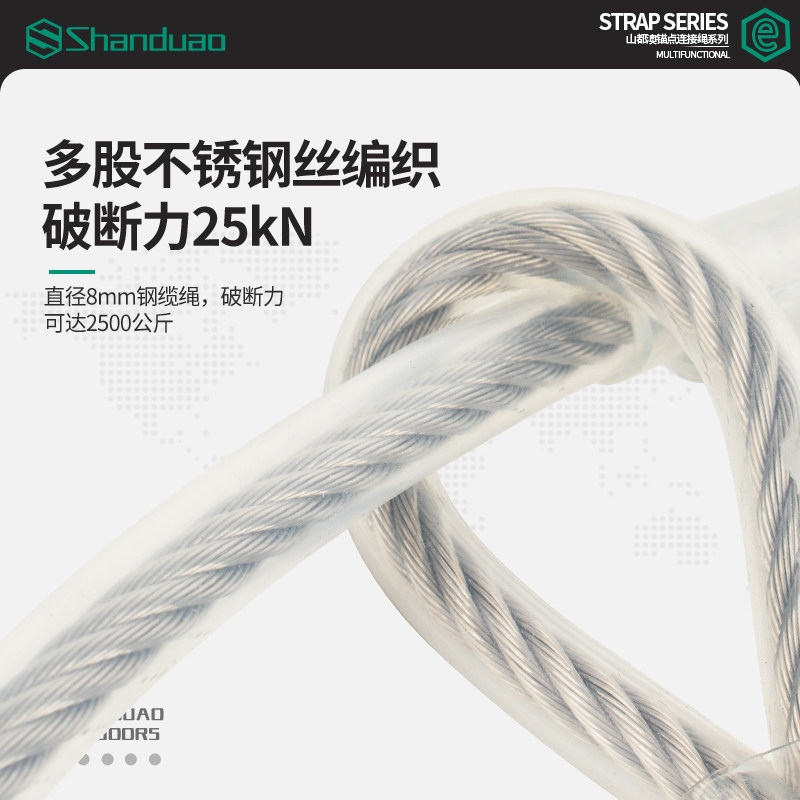 户外安全新选择⚡山都澳钢缆锚点带🔥-绳索-淘宝好物网