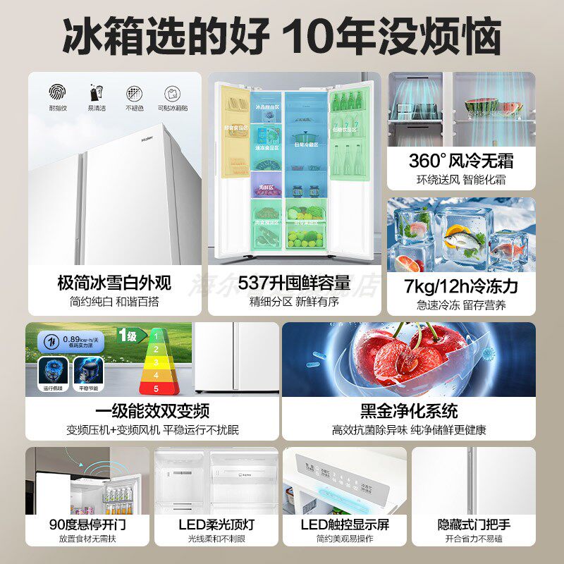 海尔BCD-537WGHSSEDWV冰箱图片