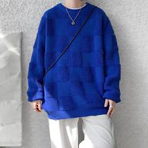 New American yle Towel Check Design Faion Sweater Coat M