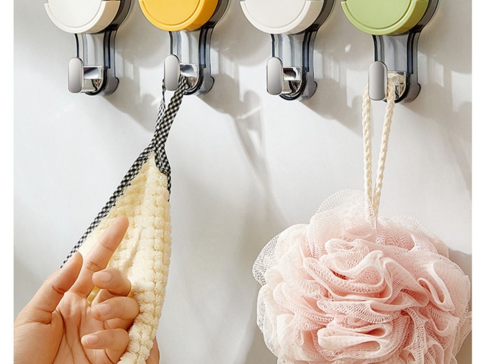 【中国直邮】 意可可 吸盘挂钩 绿色(单头挂钩)真空强力 无痕免打孔粘钩 卫生间吊钩