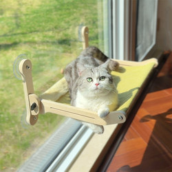 Cat Hammock for Balcony Glass Window, Cat Swing Hanging Nest, Suction Cup Cat Bed for Window, Viewing Platform