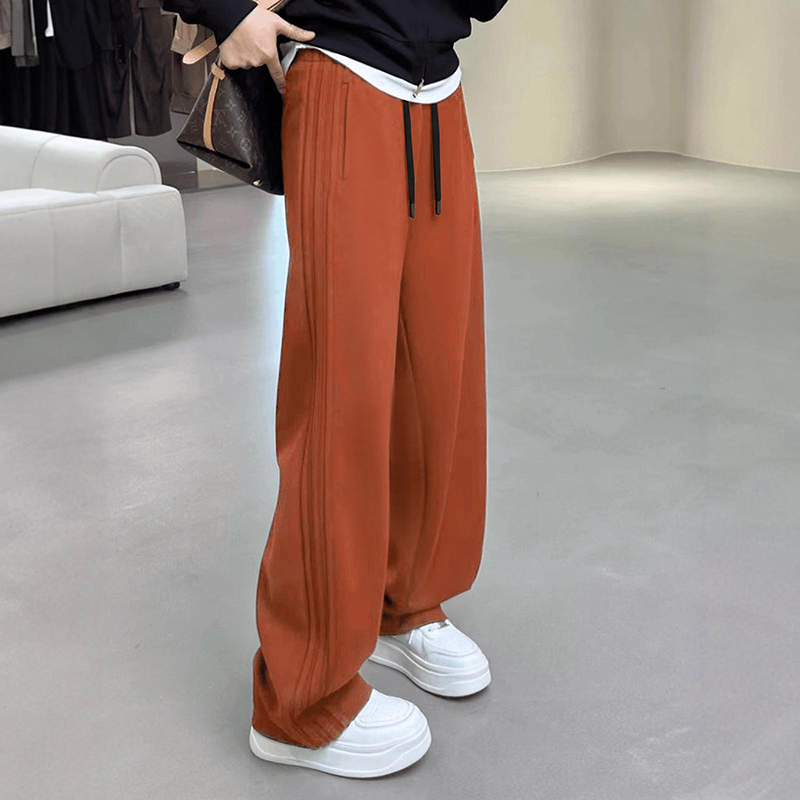 Pumpkin Orange Casual Sports Pants for Women, Spring and Autumn 2026 New Style, Loose Fit, Slimming Wide-Leg Pants, Banana Sickle Pants