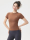 New Yoga Clothes, Short-Sleeved Women's Tight-Fitting Slimming Quick-Drying Sports Running Tops, Training Pilates Fitness Clothes for Summer