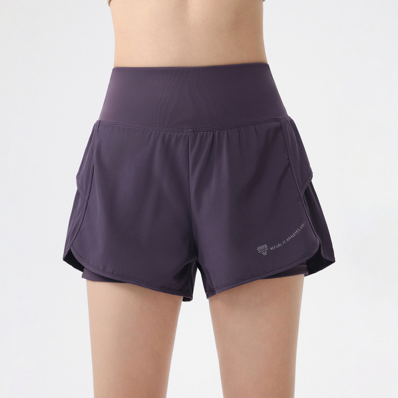 Sports Quick-Drying Shorts for Running, Fitness, and Yoga, Women's Three-Quarter Pants, 2026 Summer High-Waisted Thin Style, Fake Two-Piece, Anti-Exposure Sports Quick-Drying Shorts for Running, Fitness, and Yoga, Women's Three-Quarter Pants, 2026 Summer High-Waisted Thin Style, Fake Two-Piece, Anti-Exposure