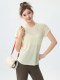 Summer Yoga Clothes for Women, Breathable, Beautiful Back, Loose, Quick-Drying, Running Fitness Sports Tops, Pilates Training Clothes, Short-Sleeved
