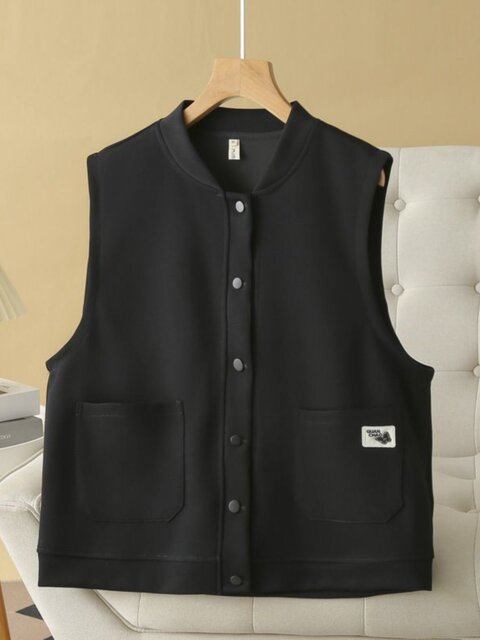 Plus Size Vest for Women 2024 Autumn New Style 100kg Fashionable Age-Reducing Stand Collar Sleeveless Jacket