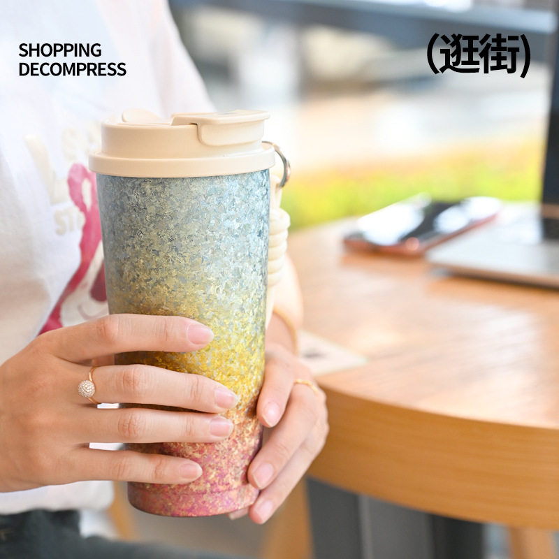 Water Cup for Women, New Model 2024, High Aesthetic Value, Office Use, High-Quality Pure Titanium Coffee Cup, Exquisite Portable Double-Layer Cup