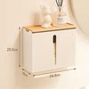 Wall-Mounted Tissue Box, Bathroom Hand Towel Box, Wall-Mounted Toilet Washbasin, Chinese-Style Light Luxury Wooden Tissue Box