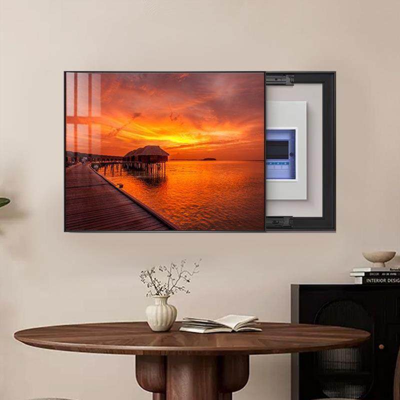 High-Quality Decorative Painting for Electric Meter Box, New Switch Cover, Minimalist Wall-Mounted, Traceless Panel, Meter Box Power Supply Wall Exterior