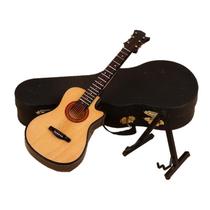 Wooden cutaway mini folk guitar model musical instrument ornaments for men and women on their birthdays and Valentines Day gifts for graduation