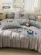 Jeanswest Towel Embroidery All-Cotton Bed Four-Piece Set 2026 New Model Master Bedroom Pure Cotton Bed Sheet Single Duvet Cover Three-Piece Set