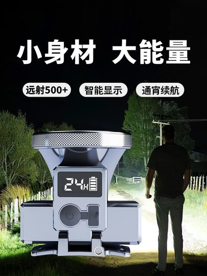 2025新款钓鱼头灯超长续航100小时强光超亮户外头戴式照明灯矿灯
