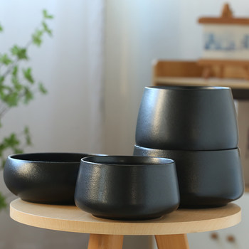 Shengqing chinese retro black pottery tea washer