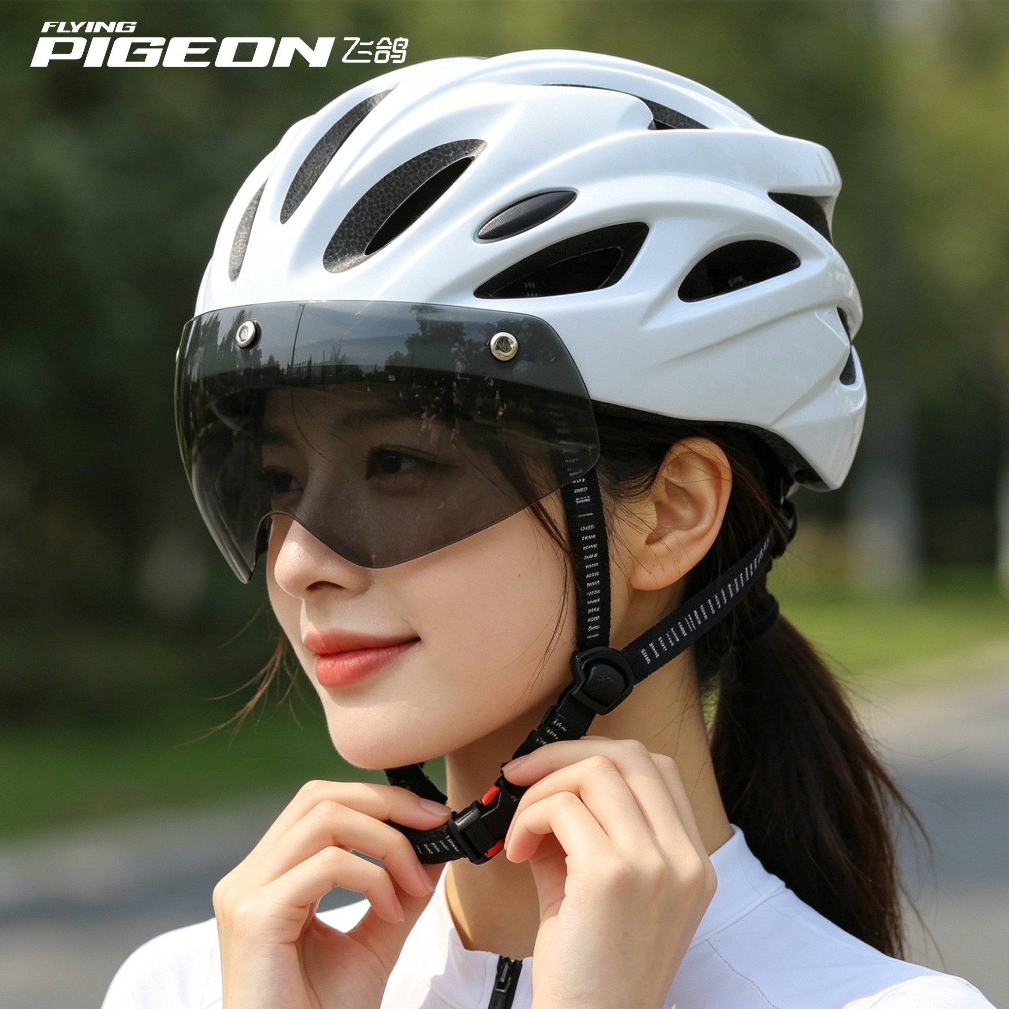 Велосипедный шлем Flying Pigeon FG-012 жемчужно-белый