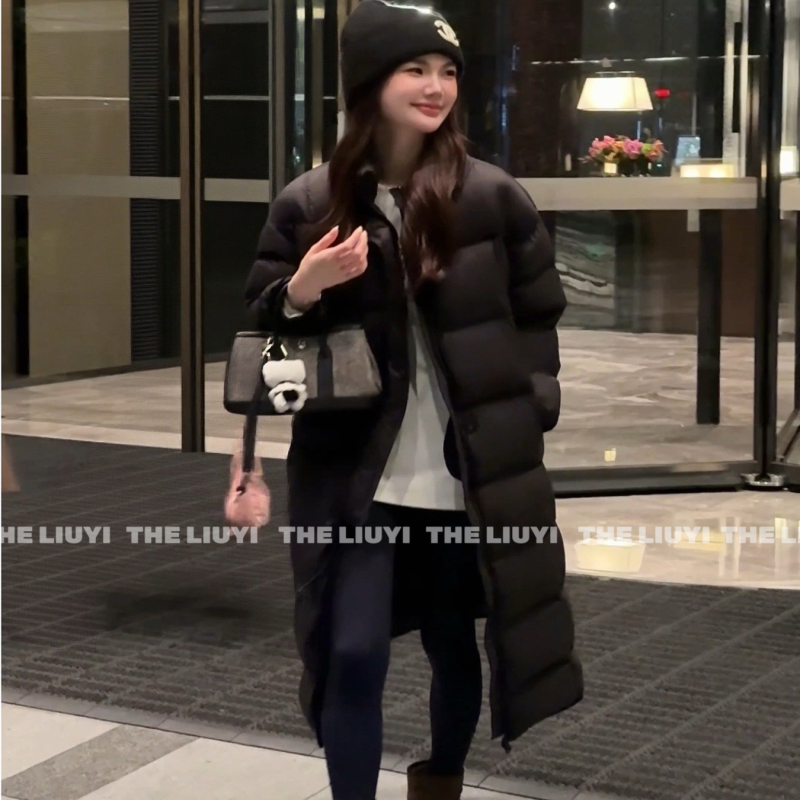 【Liuyi】Long down Jacket with ~90% White Goose Down, Warm and Cold-Resistant, Model 510242