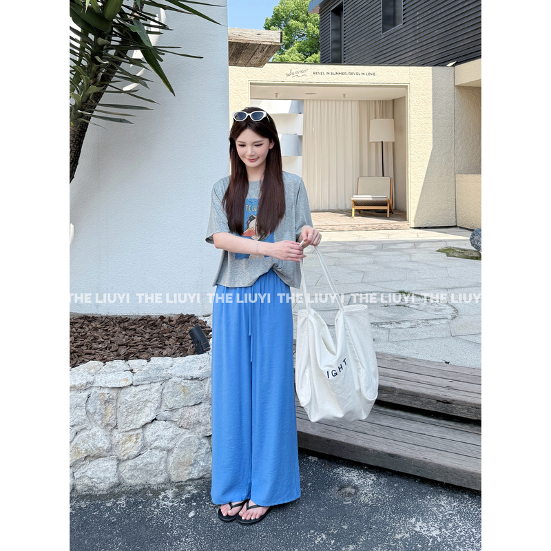 【Liuyi】Dopamine Pants~New Summer Style Thin Narrow Casual Pants 64245
