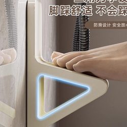 Bathroom Foot Pedal, Shower Footrest, Bathroom Foot Washing Tool, No-Drill Wall-Mounted Foot Mat for Pregnant Women and the Elderly