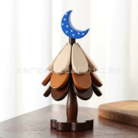 [Модель Blue Moon-Рождественская елка]-Изоляционный коврик из цельного дерева