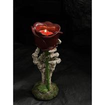 (Ghost Hand Rose Candle Holder) Dark Gothic Romantic Hand-held Rose Creative Ornament Decorative Candle Holder