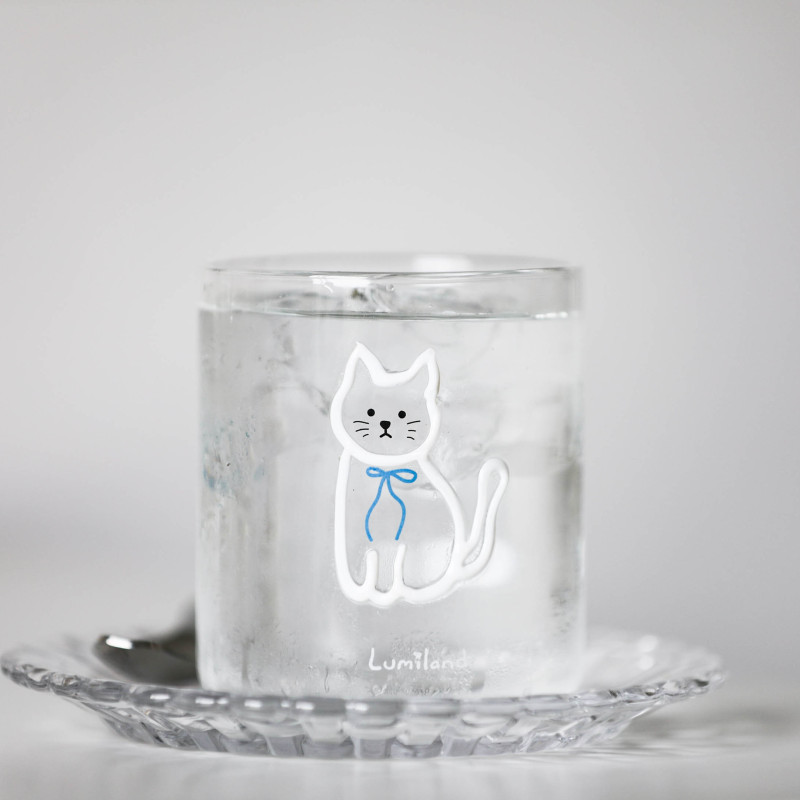 Lumiland· "A Day in the Life of a Kitten" Original Handmade 3D Kitten Glass Cup, High Temperature Resistant Lumiland· "A Day in the Life of a Kitten" Original Handmade 3D Kitten Glass Cup, High Temperature Resistant