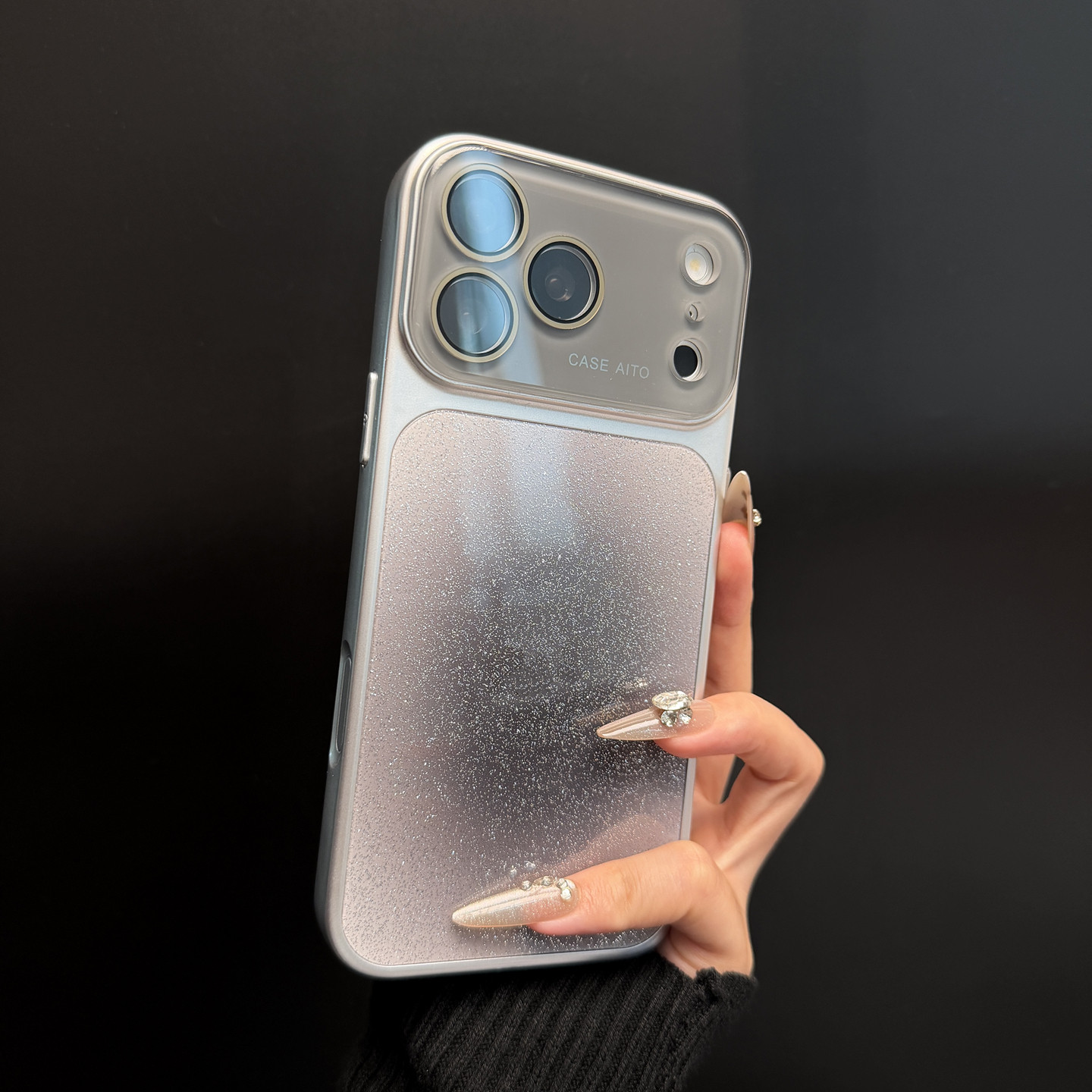 Milky Yellow Gradient Glitter Phone Case For Iphone 17 16 15 14_voghion.com