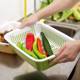 Drain basket kitchen basin double-layer drain basin storage long household drain basket square hollow simple thick
