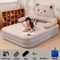 Inflatable bed high-end three-layer thickened single air mattress outdoor folding home double lazy portable air mattress