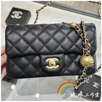 ()New black gold ball large cross-body bag