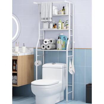 Upper storage cabinet lands in multi-layer bathroom multi-functional storage rack toilet washing machine toilet stainless steel bathroom