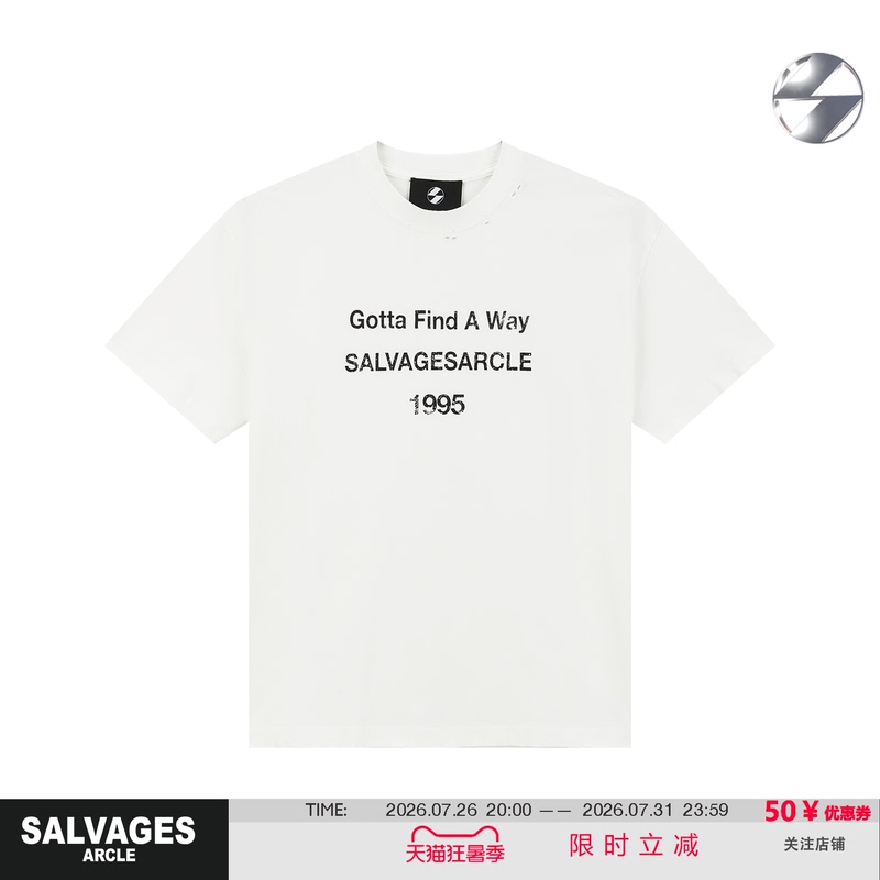 Salvages New Style Cool and Versatile Loose Fit Trendy Brand Short-Sleeve High-Quality High-End T-Shirt