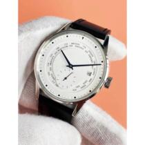(Xiaowu Shepin) Zurich Bauhaus style automatic mechanical watch three-dimensional dial calendar world time high-end
