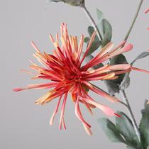 Crab claw chrysanthemum artificial flower single branch ball chrysanthemum living room balcony restaurant decoration small fresh flower arrangement wedding floral landscaping